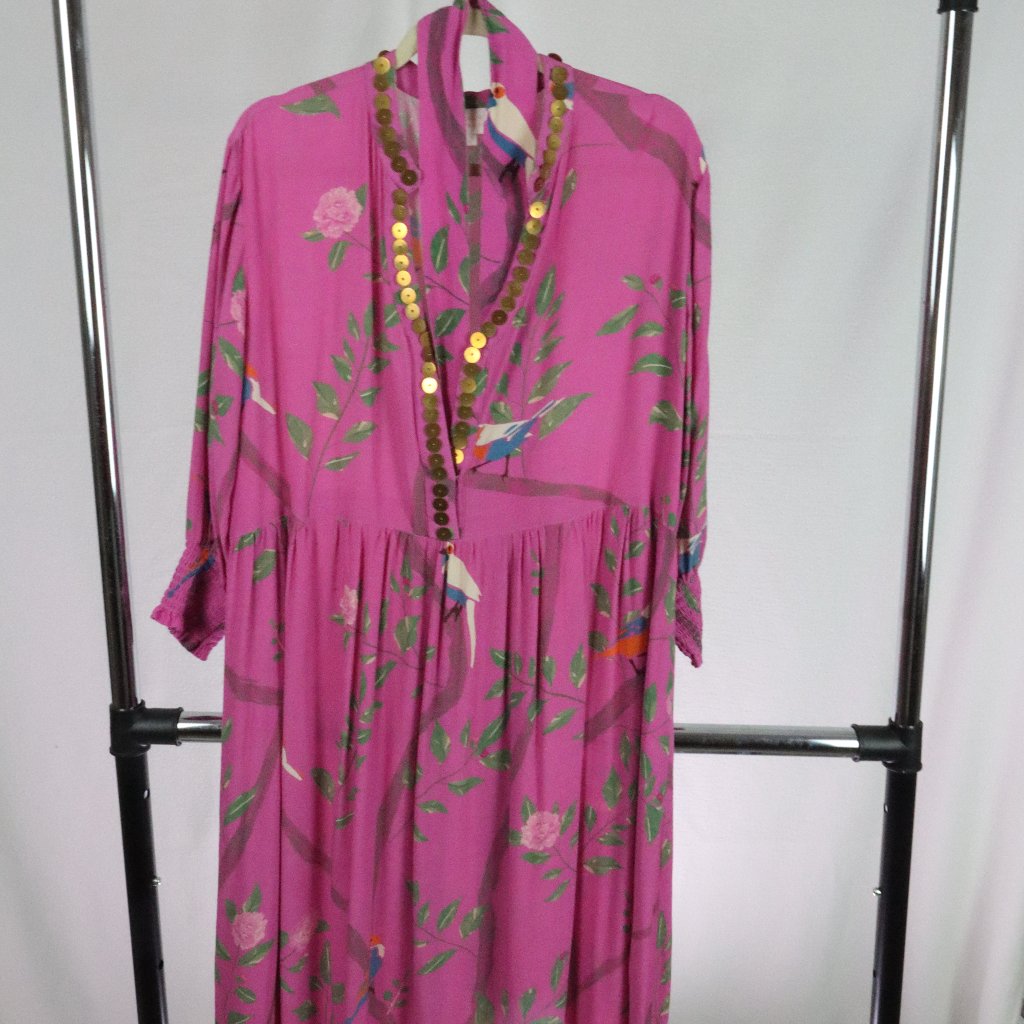 Sheridan French Women's Long Sleeve Print Midi Dress Size Large
